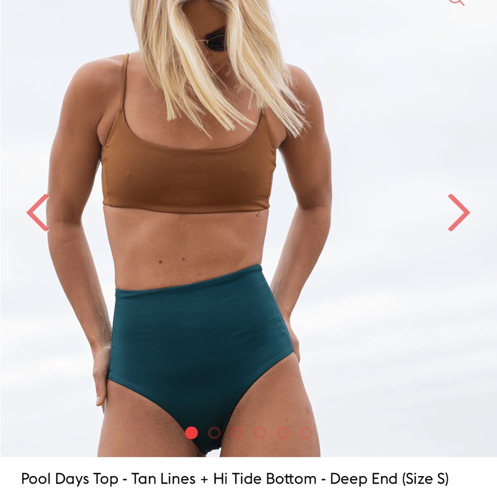Left on Friday Pool Days Top in Purple & Hi Tide Bottom in Teal, Medium